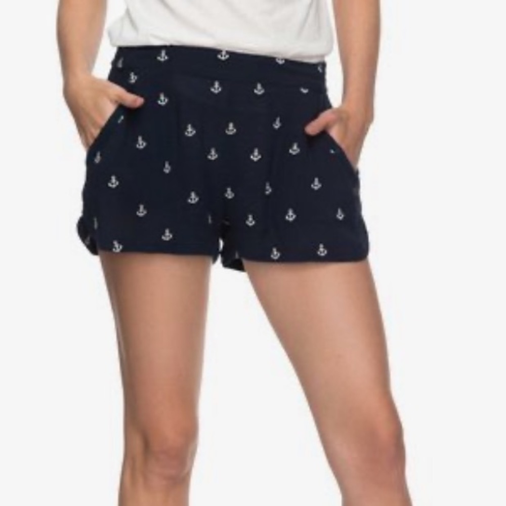 Roxy Miami Beachy Anchor Shorts, Navy, XS